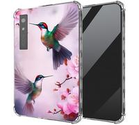 DIGTIALL Ultra-Thin Clear TPU Case for Boox Palma 6.13"/for Boox Kant/for Boox Kant 2 E-Book Transparent Anti-Slip Shockproof Protection Cover,Hummingbird Flower