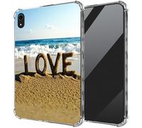 DIGTIALL Ultra-Thin Clear TPU Case for iPad Air 11 Inch M3/M2 2025 2024 and iPad Air 5th 4th Generation 10.9 Inch 2022 2020 Transparent Anti-Slip Shockproof Protection Cover,Word Love On The Beach