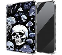 DIGTIALL Ultra-Thin Clear TPU Case for iPad Air 11 Inch M3/M2 2025 2024 and iPad Air 5th 4th Generation 10.9 Inch 2022 2020 Transparent Anti-Slip Shockproof Protection Cover,Skull Mushrooms