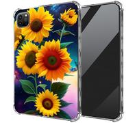 DIGTIALL Ultra-Thin Clear TPU Case for iPad Air 13 inch M3 2025 & 2024 M2 /iPad Pro 12.9 Inch 2022/2021/2020 Transparent Anti-Slip Shockproof Protection Cover,Yellow Sunflowers