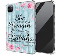 DIGTIALL Ultra-Thin Clear TPU Case for iPad Air 13 inch M3 2025 & 2024 M2 /iPad Pro 12.9 Inch 2022/2021/2020 Transparent Anti-Slip Shockproof Protection Cover,Bible Provers 31-25
