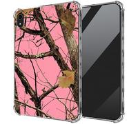 DIGTIALL Ultra-Thin Clear TPU Case for iPad mini 7 A17 Pro,for iPad mini 7th/6th Generation Case (2024/2021) Transparent Anti-Slip Shockproof Protection Cover,Pink Dead Wood Tree