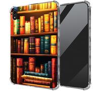 DIGTIALL Ultra-Thin Clear TPU Case for iPad mini 7 A17 Pro,for iPad mini 7th/6th Generation Case (2024/2021) Transparent Anti-Slip Shockproof Protection Cover,Vintage Bookshelf
