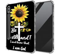DIGTIALL Ultra-Thin Clear TPU Case for Samsung Galaxy Tab S10 Ultra 2024/S9 Ultra 2023 14.6 inch Transparent Anti-Slip Shockproof Protection Cover,Bible Verse Sunflower