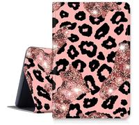 DIGTIALLL Case for 7" All-New Kindle Paperwhite (12th Generation, 2024) and Kindle Paperwhite Signature Edition PU Leather Protective Cover with Auto Sleep/Wake,Leopard with Pink Glitter