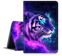 DIGTIALLL Case for Amazon Kindle Fire HD 10 Tablet 13th Generation 2023 Release 10.1" PU Leather Smart Protective Cover with Auto Sleep/Wake,Tiger in Galaxy