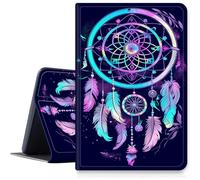 DIGTIALLL Case for Amazon Kindle Fire HD 8 Tablet (8th / 7th / 6th Generation - 2018, 2017 and 2016 Release) PU Leather Smart Protective Cover with Auto Sleep/Wake,Rainbow Dream Catcher