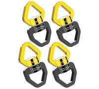 Digtichnny Swing Swivel 4 Pack, 35KN Safety Rotational Device, Swing Spinner for Web Tree Swing, Aerial Dance, Children's Swing, Hanging Hammock Black-Gold