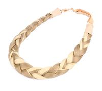 DIGUAN Synthetic Hair Braided Headband Classic Chunky Wide Plaited Braids Elastic Stretch Hairpiece Women Girl Beauty accessory, 55g aHairBeauty (Highlighted)