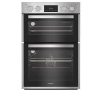 DIH 82D IX Built-In Electric Double Oven, Catalytic Cleaning, Multifunction, Stainless Steel, Fan-Assisted, 109L Total Capacity, Programmable Timer, A Energy Rated