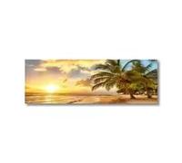 DIHANSM Nordic Style Lazy Beach Sunset Scenery Poster Palm Tree Wall Art Posters(55x110cm/Unframed)
