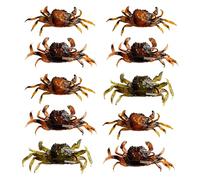 Diheohg 10 Pieces Artificial Crab Baits 3D Simulation Crab Lures with Sharp Hooks Sea Fishing Crab Bait Traps Fishing Accessories
