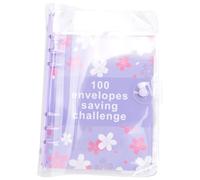 Diheohg 100 Envelopes Challenge Binder, Easy and Fun Way to Save 5050 - Budget Binder with Money Envelopes, Easy to Use, Well Made, Purple