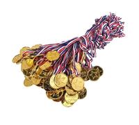 Diheohg 100 Pieces Children's Plastic Winner Medals Gold Medals for Olympic Style, Party Decorations and Rewards
