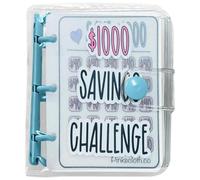 Diheohg 1000 Savings Challenge Binder, Money Saving Binder,Book Savings Challenges with Envelopes, Saving Challenge Envelope Easy Installation