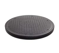 Diheohg 12 Inch Heavy Duty Rotary Swivel Steel Ball Bearing Bracket for TV Monitor Lazy Susans Round Shape Black