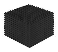 Diheohg 12 Pack Pyramid Shape Soundproof Foam Padding Treatment Panels for Echo Bass Insulation