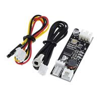 Diheohg 12V 0.8A DC PWM 2-3 Wires Fan Temperature Control Speed Controller Chassis Computer Noise Reduction Module
