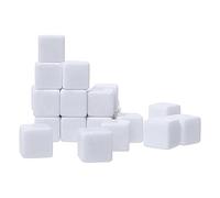 Diheohg 16MM White Acrylic Squares Blank Dice for Board Games, Teaching Counting Mathematics, Custom Dice Making with Alphabetic Numbers, 48 Pieces
