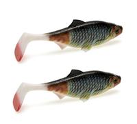 Diheohg 2 Pack Soft Plastic Fishing Lures Paddletail Swimming Bait with 3D Eyes Paddle Tail Sinking Lure Style A