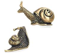 Diheohg 2 Pieces Snail Decor Pond Outdoor Garden Snail Ornaments Solid with Decorative Effect Snail Meaning Snail Walking Slow