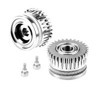 Diheohg 2pcs for K1 K1C K1 Max Extruder Accessories Full Metal Filament Gear 3D Printer Accessories Two Gear Extrusion Kit