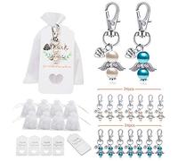 Diheohg 48 Baptism Sets Promote Favors Souvenir Angel Wedding Guardians + Organza + Pendants Christening Gifts