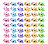 Diheohg 48 x Axolotl Animal Charms Resin Charms for Making Tiny Resin Animals Miniature Resin Figurines Axolotl Ornament Easy to Use