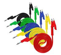 Diheohg 5 x 4 mm Multimeter Banana Plug Crocodile Clips Test Lead for Electric Test Wires and Alligator Clip Cable