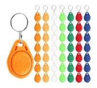 Diheohg 50 Pieces UID 13.56MHz Block 0 Sector Writable Smart Card Clone Changeable Smart Key Ring 1K S50 RFID Access Control