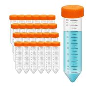 Diheohg 50ML Tapered Centrifuge Tubes, 25 Polypropylene Test Tubes, Waterproof Screw Caps, Plastic Container with Graduated and Easy to Use