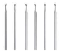 Diheohg 6 Ball Cutters, 3/32 Inch Shank Spherical Cutters, Carving Bits (2.3 mm) Easy to Use