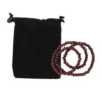 Diheohg 6 mm Tibetan Buddhist Wooden Bead Bracelet Buddhism Prayer Necklace 108 Pieces for Women and Men - Red