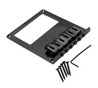 Diheohg 6 Saddle Bridge Telephone Tailpiece Humbucker Guitar Bridge TL for Guitar Black