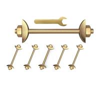 Diheohg 6pcs Countertop Connector Bolts Countertop Seal Fixings M8x100mm Pull Bolt Joint Connector Kit / Bed / Butcher Block