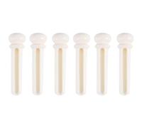 Diheohg 6pcs Real Bone Material Acoustic Guitar Bridge Pin with Pearl Shell Point