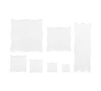 Diheohg 7pcs Clear Stamp Blocks Acrylic Stamping Block Tool Set with Grid for Scrapbooking Craft Cards Diary