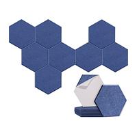 Diheohg 8 Pack Self Adhesive Hexagonal Acoustic Panels, Soundproofing Panel for Studios/Recording Studios/Offices, Dark Blue