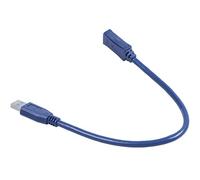 Diheohg Blue USB 3.0 Male to M/F Type A Connection Cable Extension Cable 30 cm