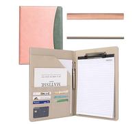 Diheohg Combination Clipboard Folders Storage Clipboard with Lid Suitable for Business School Office Meeting Notepad Plywood A