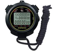 Diheohg Digital Sports Stopwatch, 10 RPM/Split Memory, Countdown Stopwatch, Large Waterproof Screen 12/24 Hours Clock