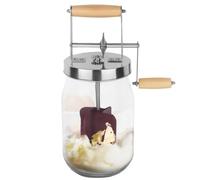 Diheohg Hand Crank Butter Churner Manual Butter Dish Cream Mixer Silicone Food Stir Tool Jar Kitchen Accessories 1L