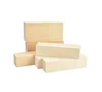 Diheohg Linden Wood Carving Natural Blanks Balsa Wood for Carving Wood Blocks Sculpture Block Untreated Carving Blanks for Crafts