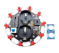 Diheohg Lucky Turntable LED Light DIY Kit Electronic Welding Project Training Module DIY Kit for Learning Training, Completed