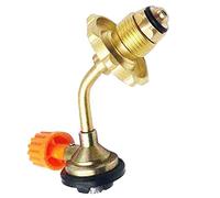 Diheohg Outdoor Portable Camping Butane Gas Cylinder Fuel Tank Filler Connector Adapter Valve Switching Safe Inflatable Valve