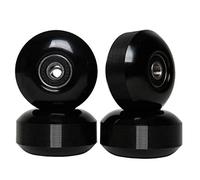 Diheohg Skateboard Wheels with Bearings 52X30Mm Street PU Wheels Skateboard Parts Cruiser Long Deck Wheels (Set of 4) Black