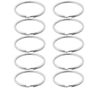 Diheohg Split Ring Set Key Ring 10X Quality 50Mm Large Heavy Duty Nickel Key Buckle Spring Buckle