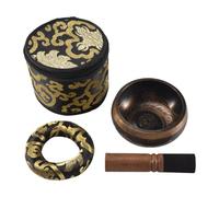 Diheohg Tibetan Singing Set with New Stroker Cushion Double Ended Hand Made in Nepal for Meditation and Mindfulness Healing