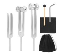 Diheohg Tuning Forks Set 128Hz, 256Hz, 512Hz, Perfect Tuning Forks for Healing, Chakra, Teasing by Sound, Keeping the Body, L' and L'