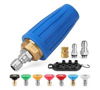 Diheohg Turbo Nozzle Cleaner, Rotary Cleaner Nozzles 4000PSI (Max 5000PSI) with 1/4" and 3/8" Connection, Easy Installation 4.0 GPM